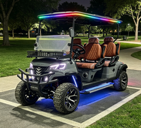 Voiturette de golf électrique 72V 6 places de luxe tout-terrain surélevée avec batterie au lithium