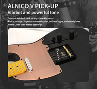 Gitar Elektrik Luxars High-end TL Real Flamed Maple Veneer Glossy Body Flamed Maple Satin Neck AlnIco V Pickup S-G27-MAX