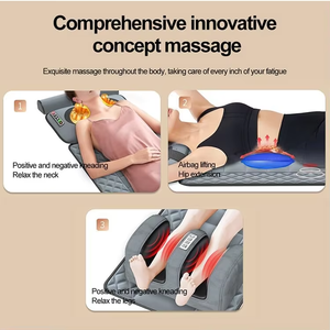Full Body Heat Office Car Seat Massageador Máquina Massageando Almofada De Aquecimento Almofada Do Assento Dor Inferior Pescoço Massagem Colchão Ferramenta - Product Image 6