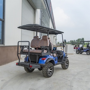 Voiturette de golf électrique tout-terrain 4 places avec pneus à bande de roulement profonde de 14 pouces, buggy à haute garde au sol pour la conduite sur sentiers, support OEM ODM personnalisé - Product Image 2
