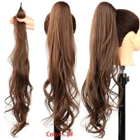 Oferta Especial: Extensión de Cabello Sintético Ondulado de 32 Pulgadas, 100g, Flexible, Enrollable, de Fibra de Alta Temperatura, Sin Brillo, Sin Enredos, Bajo MOQ