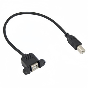 Cable de extensión para impresora USB tipo B macho a hembra con orificios para tornillos y terminales para una conexión segura - Product Image 2