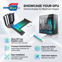 Support de carte graphique d'occasion, câble riser PCIe 3.0/4.0/5.0X16 à 90 degrés, transmission pleine vitesse sans interférences, compatible tous boîtiers, stock serveur