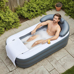Bañera Plegable para Adultos de 160 cm, Tina Inflable de PVC con Bomba de Aire Eléctrica - Product Image 5