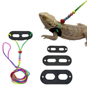Laisse pour lézard, harnais en cuir coloré à perles pour reptiles, caméléon, écureuil, petits animaux de compagnie, petite taille - Product Image 6