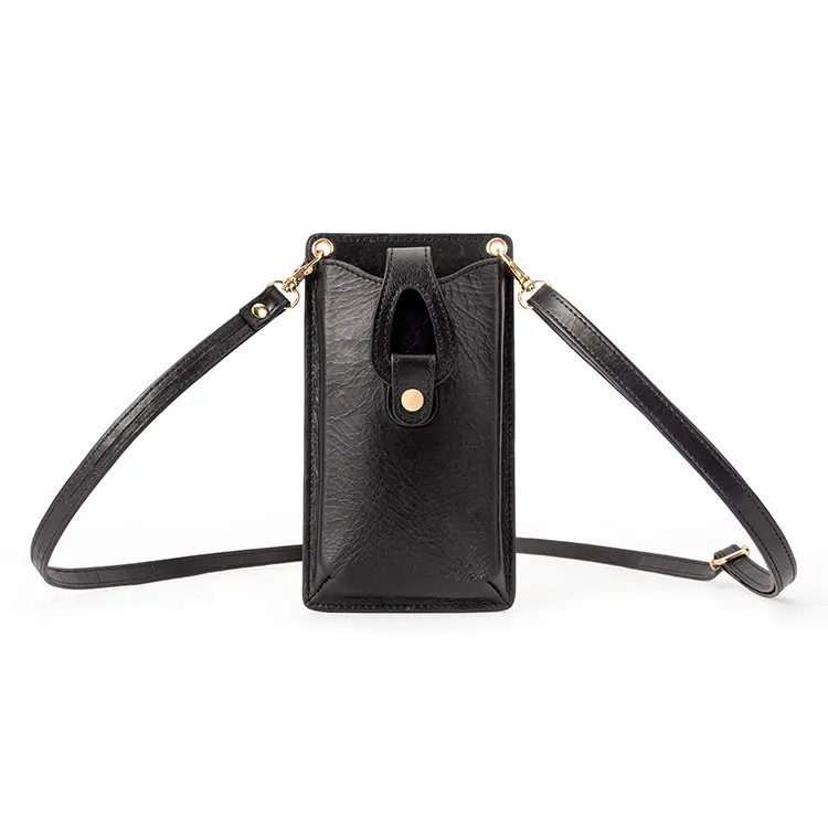 Moda omuz Minimalist cep telefonu çanta ince telefon çantası PU deri omuz çantaları kadınlar için