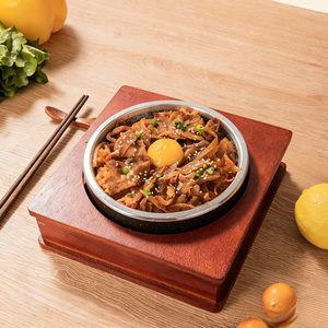 Olla coreana de granito natural para arroz, sopa y bibimbap con bandeja de madera, ¡la más vendida! - Product Image 3