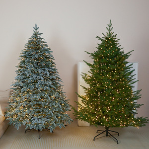 <span class=keywords><strong>Sapin</strong></span> de Noël artificiel <span class=keywords><strong>Balsam</strong></span> <span class=keywords><strong>Hill</strong></span> de 7,5 pieds, épicéa bleu classique pré-éclairé, 1000 lumières incandescentes claires, technologie de branchement facile - Product Image 4