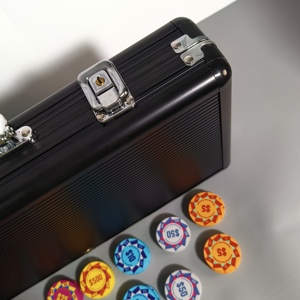 Jetons <span class=keywords><strong>de</strong></span> <span class=keywords><strong>poker</strong></span> professionnels en céramique <span class=keywords><strong>de</strong></span> 39 mm, qualité casino, impression couleur intégrale, design personnalisé pour le Texas Hold'em - Product Image 6
