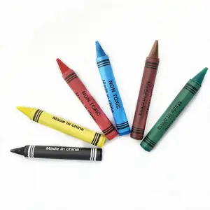 无6606 6色蜡笔绘图笔多色无毒定制蜡笔学校和办公室巨型蜡笔