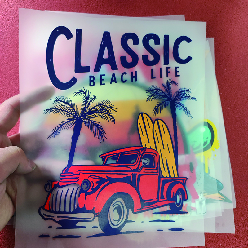 Wholesale Cartoon Waterproof PET for Transfers for T-Shirts Logo Design Transfer Printing Label Heat Transfer Sticker