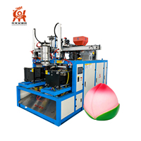 Machine de soufflage électrique semi-automatique à double station pour la fabrication de jouets en plastique en forme de pêche