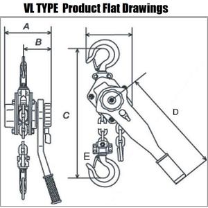 Paranco a Catena Manuale con Leva, Capacità 1 Tonnellata, Vendita Diretta dalla Fabbrica - Product Image 4