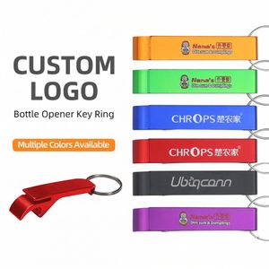 Abridor de Botellas con Anillo de Colores, Llavero Metálico con Logotipo Personalizado para Regalo - Product Image 1