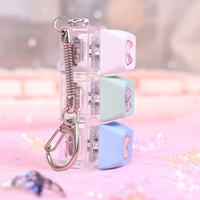 Millan ASMR Fidget Keyboard Switch with Mechanical Click Sound Interactive Light-Up Keycap Plastic Keychain Fidget Keychains