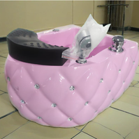 Bassin de pédicure transfrontalier pour soins des pieds, piscine de pédicure, pour nail art et manucure, avec éclairage couleur acrylique effet surf