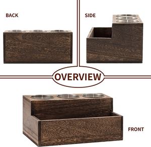 In legno rustico porta asciugacapelli salone Organizer per accessori da bagno forniture accessori per capelli Organizer - Product Image 2