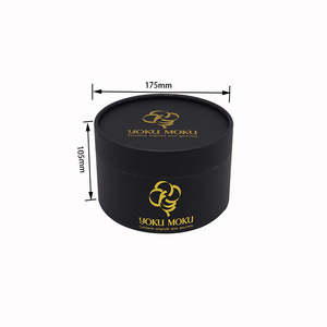 Boîte <span class=keywords><strong>en</strong></span> papier texturé ronde personnalisée pour l'emballage de <span class=keywords><strong>caviar</strong></span> et d'aliments gastronomiques - Contenant élégant et luxueux, boîte <span class=keywords><strong>tube</strong></span> avec poignée, emplacement pour pack de glace - Product Image 3
