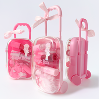 Offre Spéciale : Coffret Magique Mini Valise de Maquillage pour les Lèvres – Ensemble 6 Pièces Rouge à Lèvres et Gloss avec Pendentif – Hydratant, Longue Tenue, Kit Cadeau Adorable