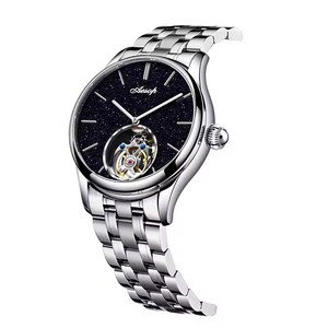 Envío Directo AESOP Reloj Mecánico de Lujo para Hombre con Tourbillon Real Visible, Esfera Transparente, Cristal de Zafiro, Resistente al Agua - Product Image 3