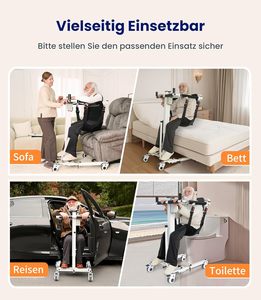 Foldable Patient Transfer Lift Electric Sit to Stand Mobility Aid Adjustable Support for Seniors Home Nursing Use - Product Image 6