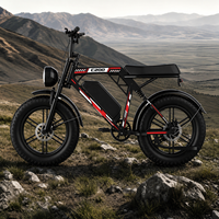Vélo électrique à pneus larges de 20 pouces 1000W avec batterie amovible 48V 17,5Ah pour adultes