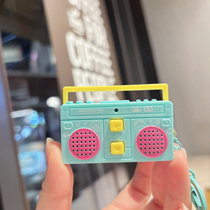 Llavero con Logotipo Personalizado, Mini Instrumento Musical Creativo, Colgante para Bolso, Mini Grabadora, <span class=keywords><strong>Radio</strong></span> - Product Image 4