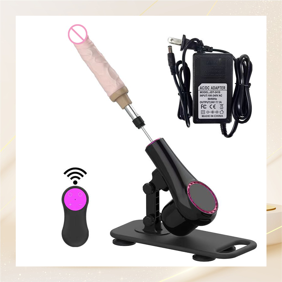 Neuer Elektrischer Frauen Vibrator mit Fernbedienung  Schwarz, ABS