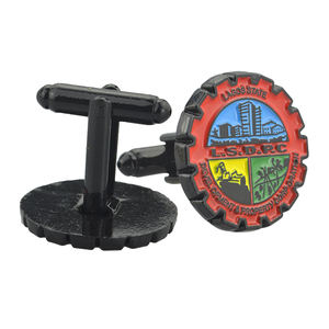 カスタムロゴデザインスターリングシルバーカフリンクスとネクタイクリップ結婚式用ギフトボックス付き - Product Image 3