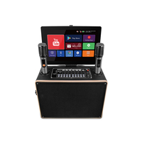 Haut-parleur karaoké intelligent TP-001 50-100W avec écran trempé 14,1 pouces, Android 11, 1+32 Go, double micro sans fil, RGB, audio pour fêtes à domicile