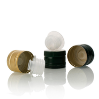 Bouchons ROPP pré-filetés en aluminium de 31,5*24 mm pour bouteille d'huile d'olive Marasca Dorica, avec bec verseur en plastique de 28 mm de diamètre intérieur, taille universelle.