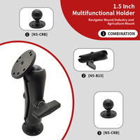 Soporte N-Star con Base de Bola Redonda de 1.5 Pulgadas, Soporte Universal para Monitor de PC con Patrón de Orificios para Amplificadores, Soporte para Tablet con Rosca para Montar con Tornillos para ram