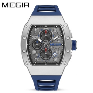 Reloj de Pulsera de Cuarzo MEGIR 8411, Estilo Casual de Negocios para Hombre, Nuevo Modelo 2023, Diseño Tonneau, Acero Inoxidable, Montre Megir Homme - Product Image 1