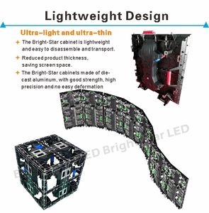 Écran LED incurvé flexible 4K <span class=keywords><strong>BrightStar</strong></span> P2.976 pour intérieur, mur vidéo rond, vente en gros personnalisée, avec garantie de 2 ans - Product Image 3