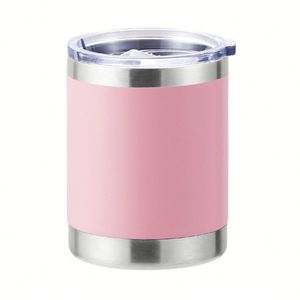 10oz Lightweight Stainless Steel Car Tumbler 240g with clear Lid Double Wall Vacuum Insulated Tea Coffee Drinking <b>Mug</b> - Product Image 1