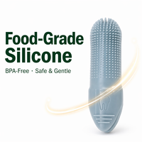 Nuevo Cepillo de Dientes Portátil para Mascotas, Perros y Gatos, con Funda Protectora para los Dedos, Antibacteriano, Antiinflamatorio, Elimina el Sarro, Cuidado Bucal