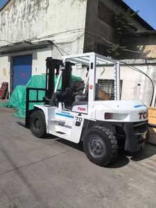 Chariot élévateur TCM 7T d'occasion, 7 tonnes, mât à 2 étages, moteur diesel, faible nombre d'heures, hauteur de levage 6000 mm, boîte de vitesses, moteur bien entretenu, prêt à l'emploi - Product Image 6