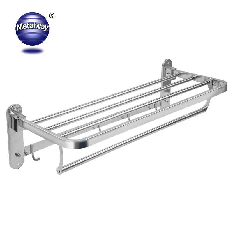 Toallero plegable de Metal para baño, barra de toalla de acero inoxidable pulido/cepillado, gran oferta