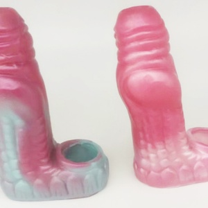 FRRK Flexible Fantasy Wearable Sleeves Male <b>Dildos</b> Cover Big Knot Hollow Penis Extender Flexible Cock Enlargement Sex Toys - Product Image 5