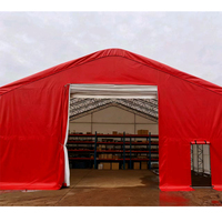 Tente de hangar industriel pour bâtiments en tissu à double treillis Tente de stockage en PVC pour l'entretien des équipements surdimensionnés