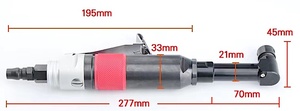 เครื่องเจียรลมแบบมืออาชีพ รุ่น TY32300E พร้อมแกนต่อขยายขนาด 2-3/4 นิ้ว สำหรับงานในพื้นที่จำกัด ความเร็ว 3,000 รอบต่อนาที เครื่องมือขัดลบคม - Product Image 5