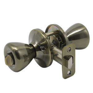 Combo Lock USA Apartment Traditional Entrance Passage Antique Brass Finish Keyed Entry Door <strong>Knob</strong> Lockset Exterior Combo Locks - Product Image 3