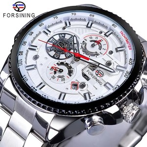 FORSINING Watch for Men Mechanical <b>Automatic</b> Mens Watches Luxury Waterproof Stainless Steel Date <b>Chronograph</b> Man Wristwatch - Product Image 6