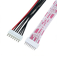 Kabel Pita Datar Xh2.54mm 2468 24AWG JST XH 2.5 Pitch 2/3/3/5/6/7/8 Pin untuk Elektronik Dengan Soket Sudut / Lurus