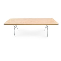 Table pliante moderne en contreplaqué avec panneau décoratif pour usage en entrepôt