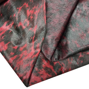 Cuero Genuino Estampado a Mano en Color Rojo <span class=keywords><strong>Vino</strong></span> con Pelo de Caballo para Ropa, Maletas, Bolsos, Muebles, Zapatos y Accesorios - Product Image 3