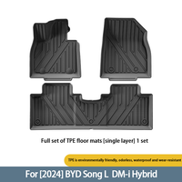 Tapis de sol de voiture en TPE sur mesure, doublures de coffre et protections de dossier de siège pour BYD Song L DM - I 2024 - Imperméables, durables et écologiques