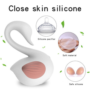 Little Swan USB <b>rechargeable</b> silicone + ABS material suction and <b>vibration</b> <b>vibrating</b> egg for women, adult sex toys. - Product Image 3