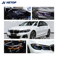 Phares HETOP G20 2020-2022 – Amélioration personnalisée spéciale avec lentille RGB, quatre feux de proche, quatre feux de lointain, DRL LED uniques, Plug and Play pour BMW