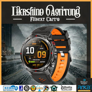 Jam Tangan Pintar GPS Outdoor HT37 2025, Pelacak Kebugaran, Pelacak Tidur, Casing Baja, Tali Silikon, Daya Tahan Baterai 4 Hari, 3 ATM - Product Image 3